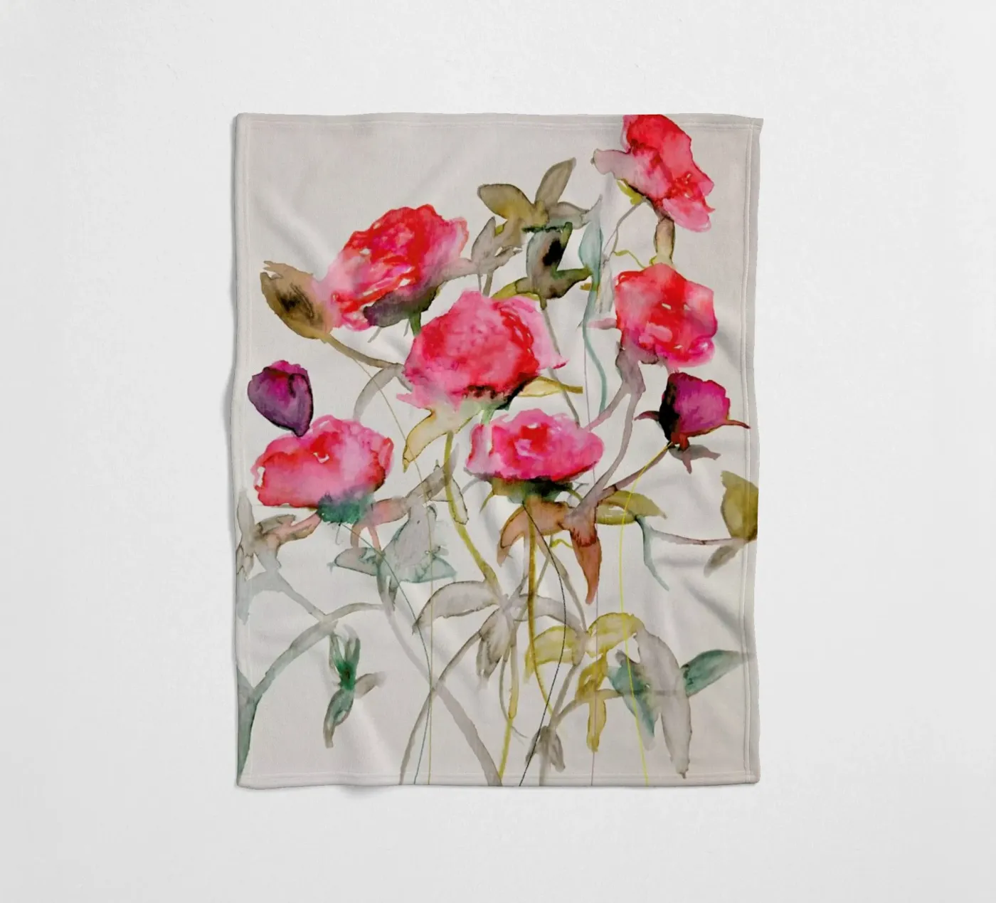 Rosa fleece blanket by Leigh Viner