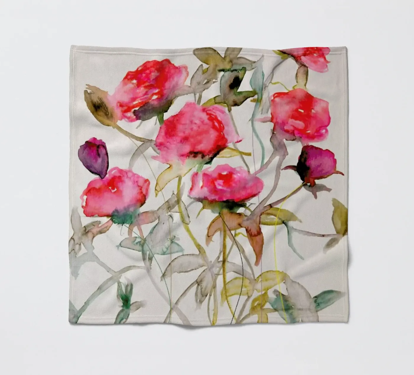 Rosa fleece blanket by Leigh Viner