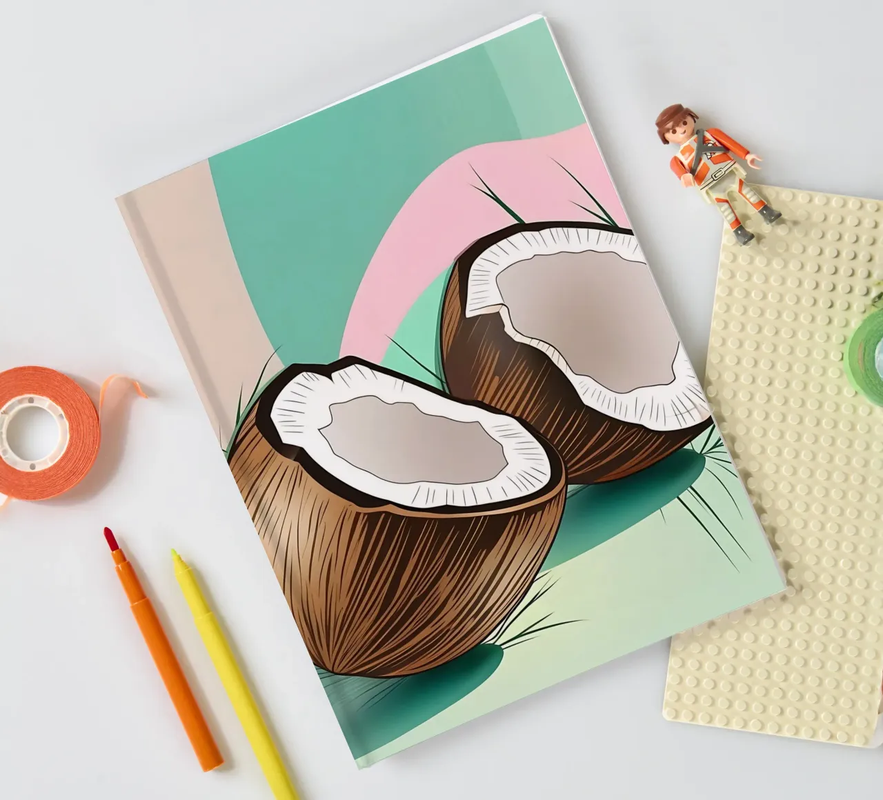 Coconut_Style_A_4 notebook by Pink- und LoveArt by LK