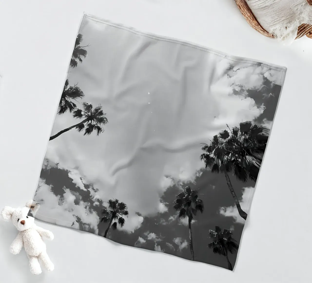 Under the Palm Trees 14 fleece blanket by Matthew Katz