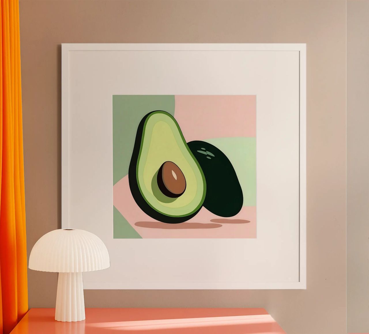 Avocado_Stil_A_1 poster by Pink- und LoveArt by LK