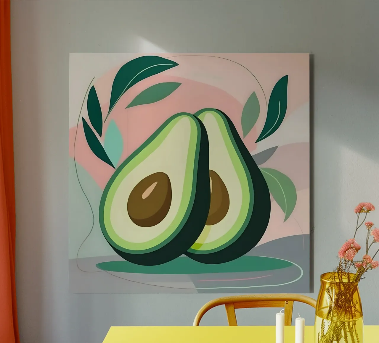 Avocado_Stil_A_2 alluminio dibond da Pink- und LoveArt by LK