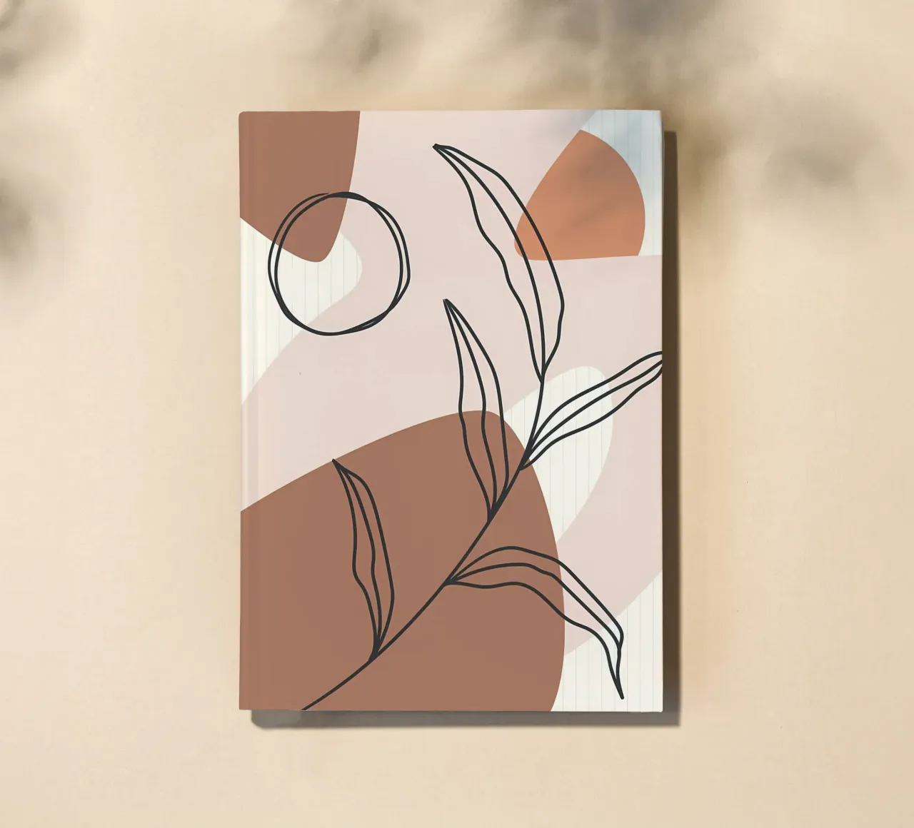 Modern leaf line art notebook by Aiden Garcia