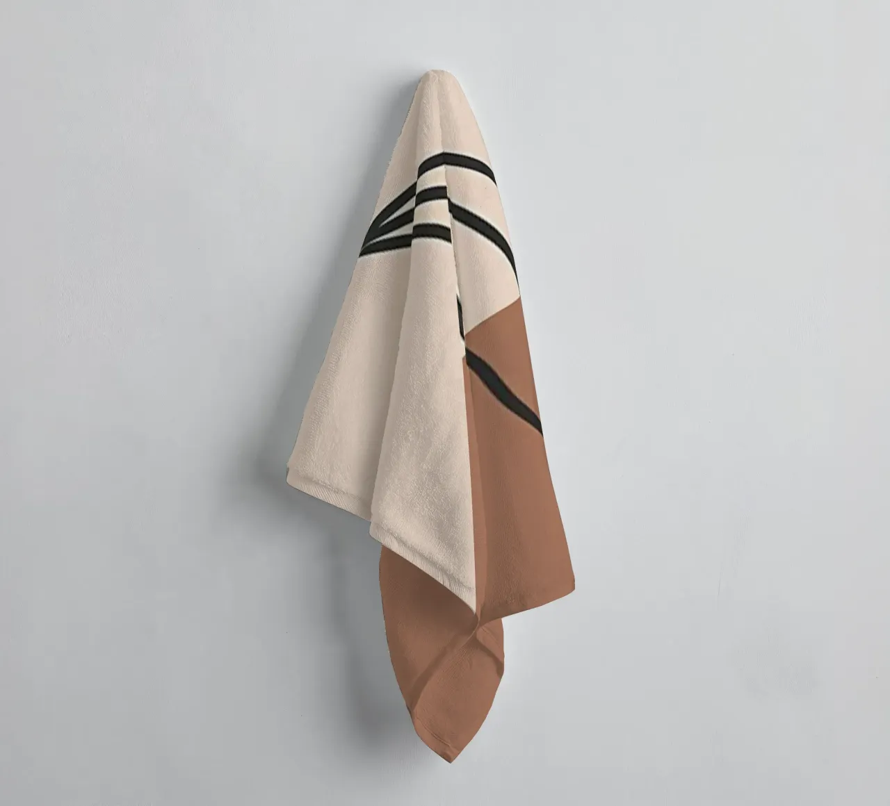 Modern leaf line art towel by Aiden Garcia