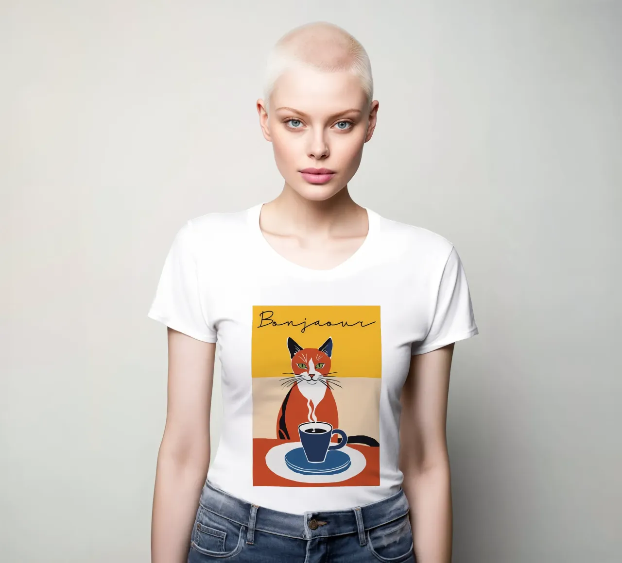 Good morning women's fitted t-shirt by Bartosz Powalka