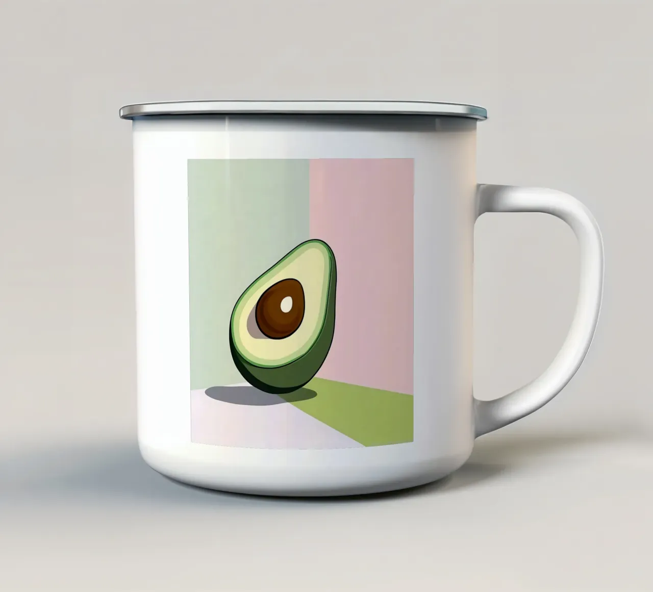 Avocado_Stil_A_3 tazza in smalto da Pink- und LoveArt by LK