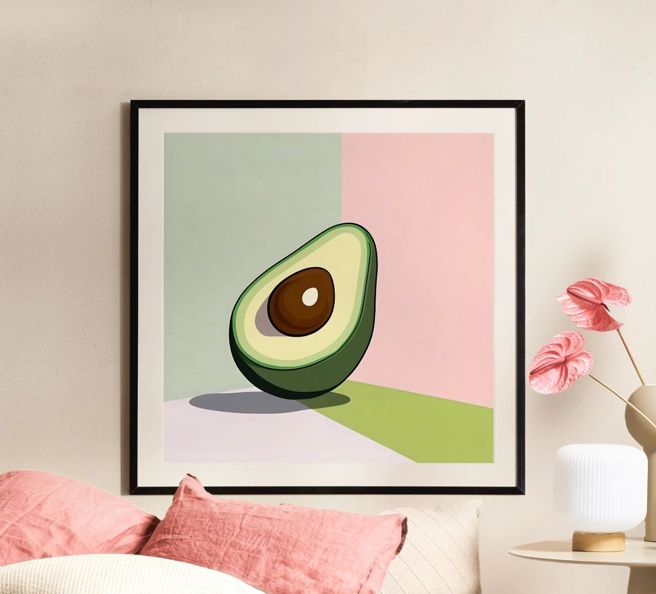 Avocado_Stil_A_3 poster by Pink- und LoveArt by LK