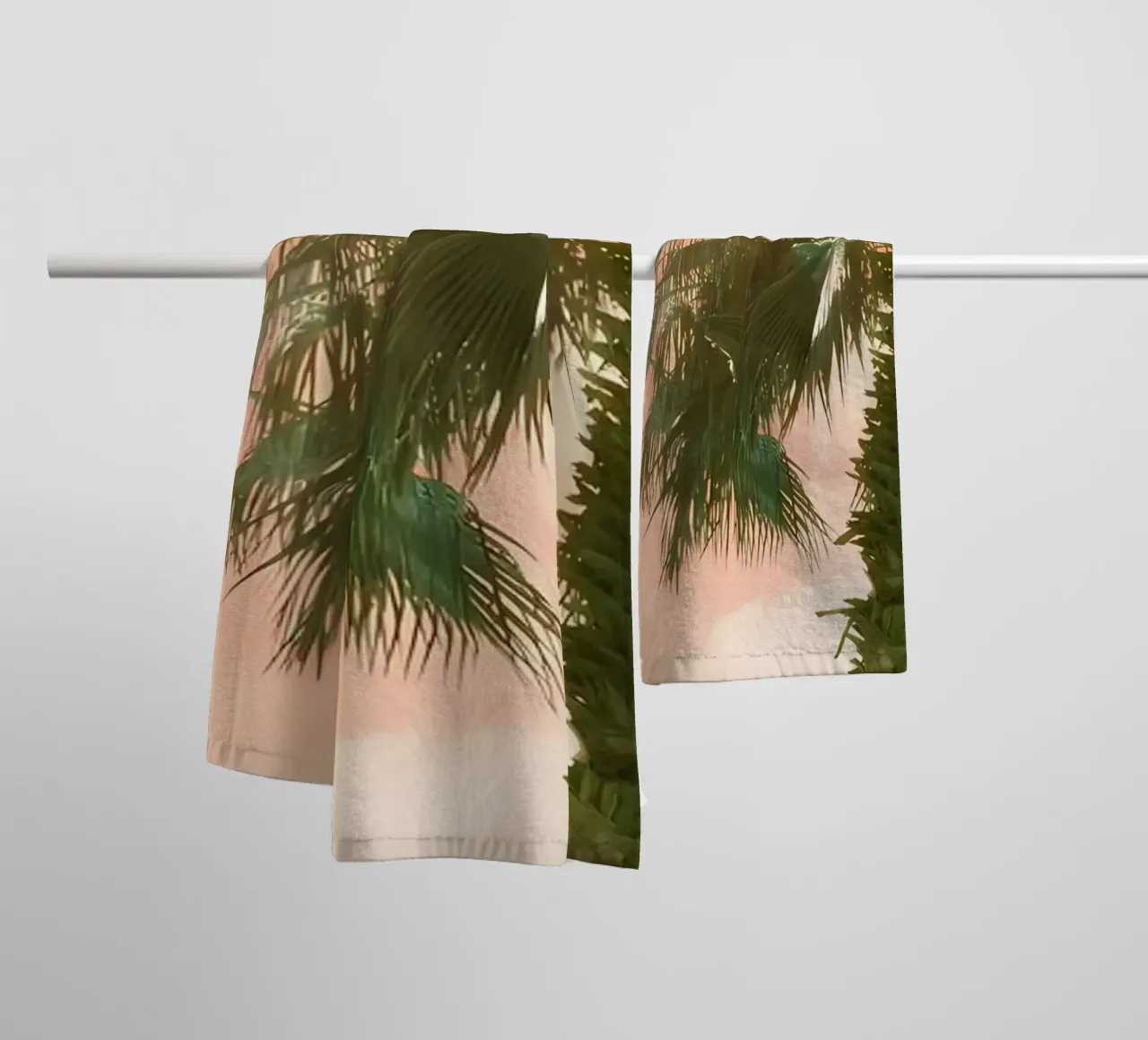 Palm Trees Summer Vibes 2 towel by Matthew Katz