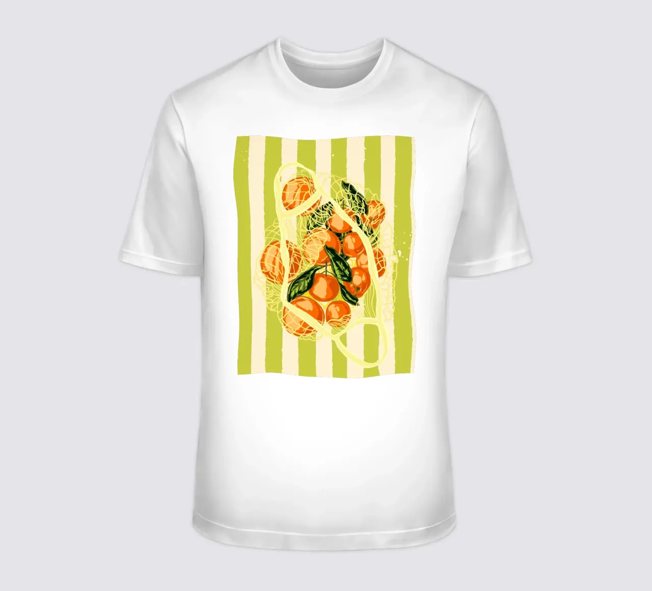 Mandarini retrò in borsa a rete t-shirt da EDMPROJECT