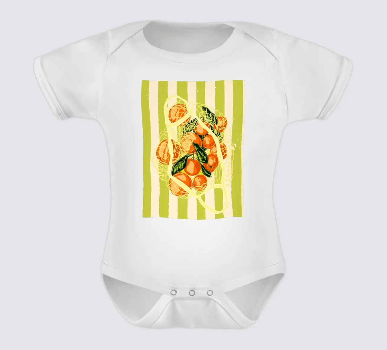 Mandarines rétro dans un sac en filet body bébé de EDMPROJECT