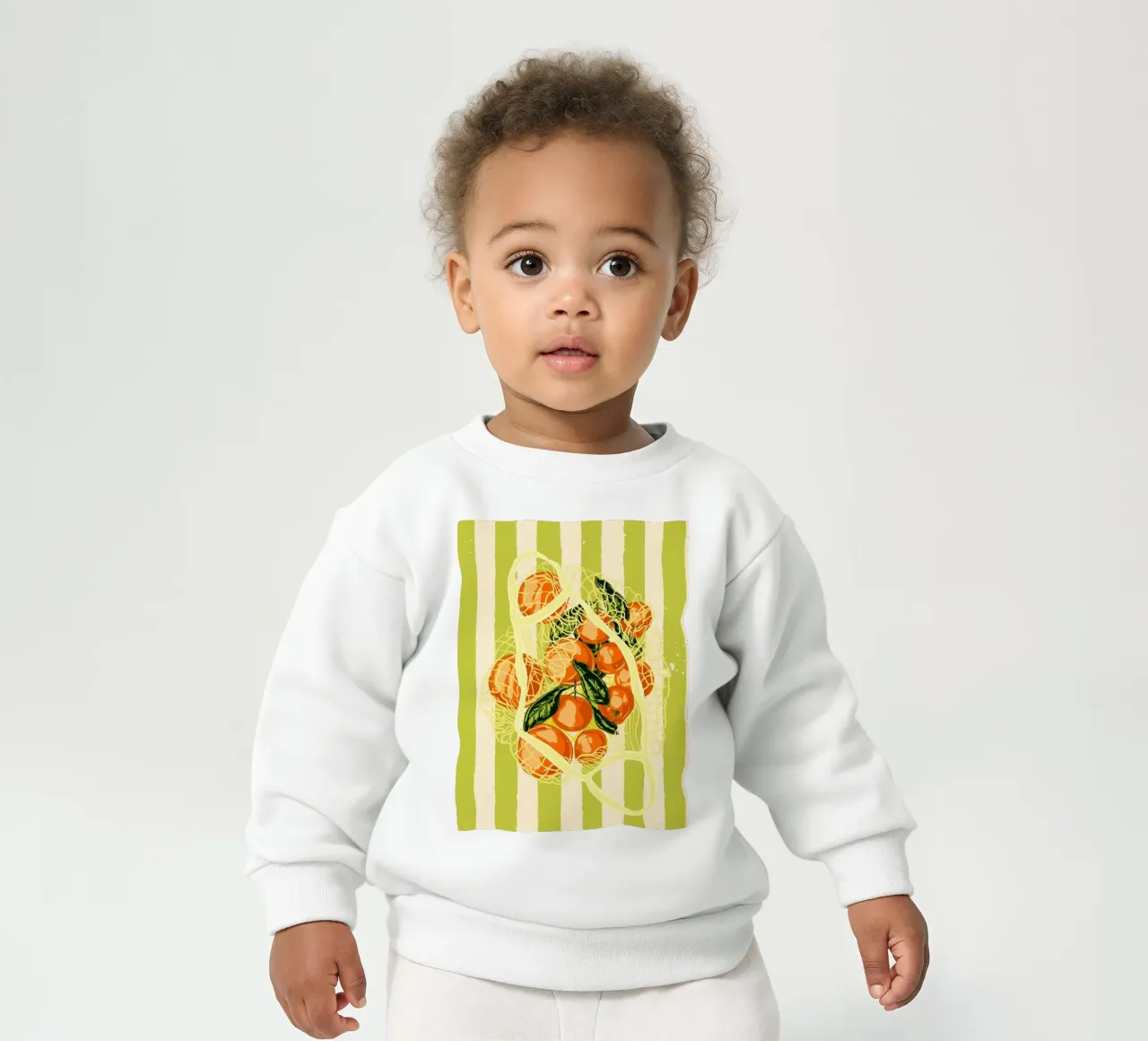Mandarines rétro dans un sac en filet sweat pour bébé de EDMPROJECT