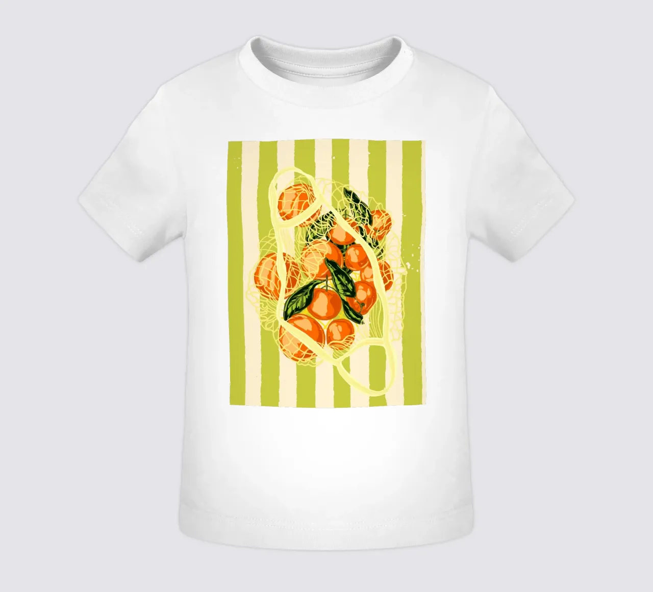 Mandarinas retro en bolsa de malla camiseta de bebé de EDMPROJECT