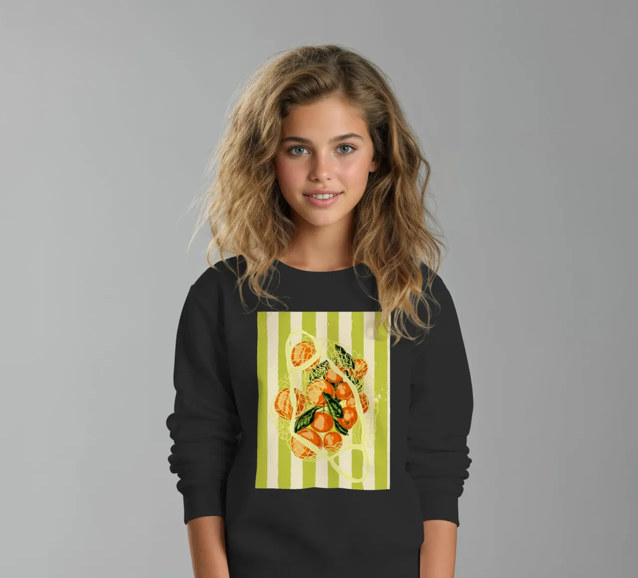 Mandarini retrò in borsa a rete felpa bambino da EDMPROJECT