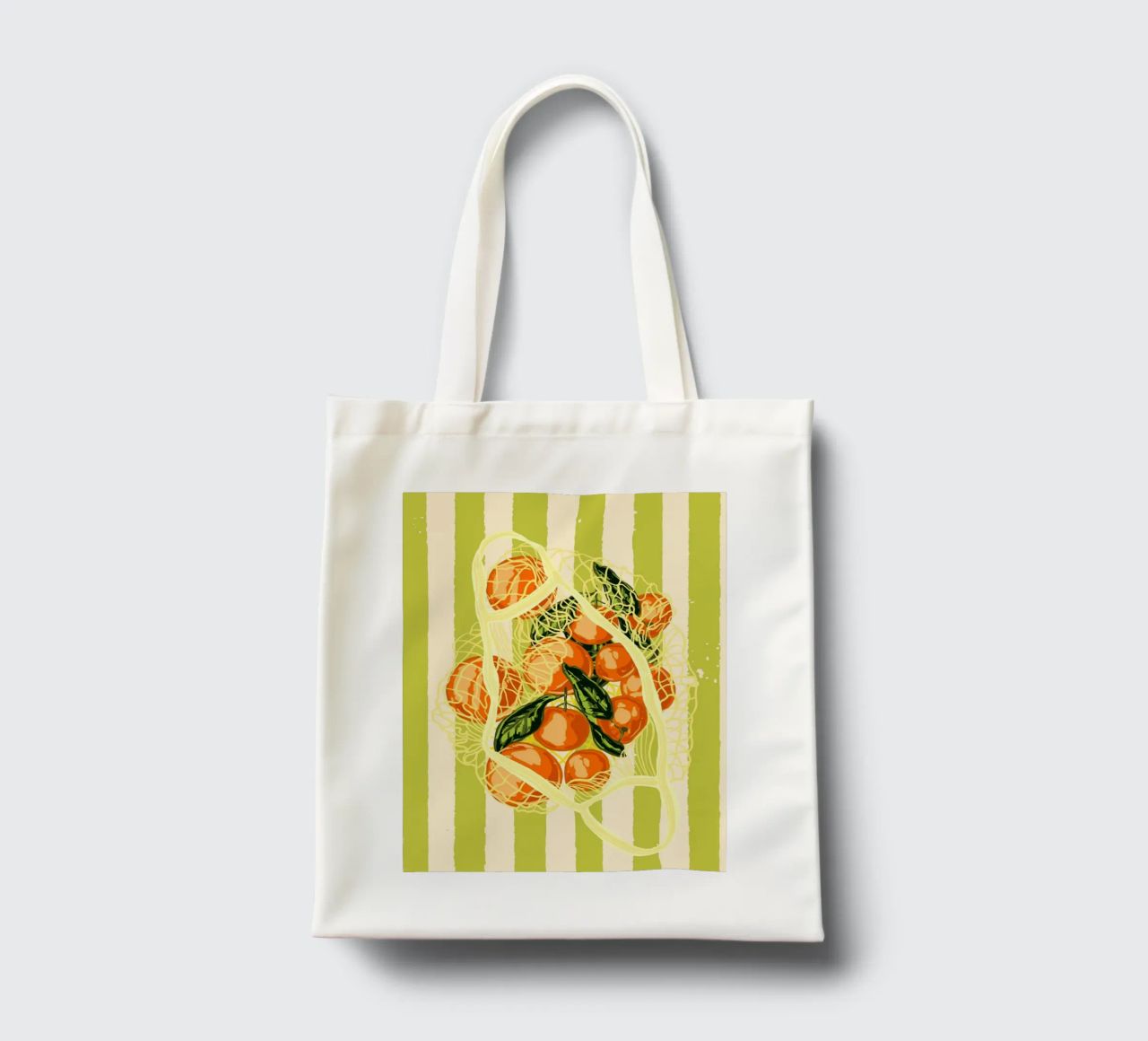 Retro-Mandarinen in Netztasche Jutebeutel von EDMPROJECT