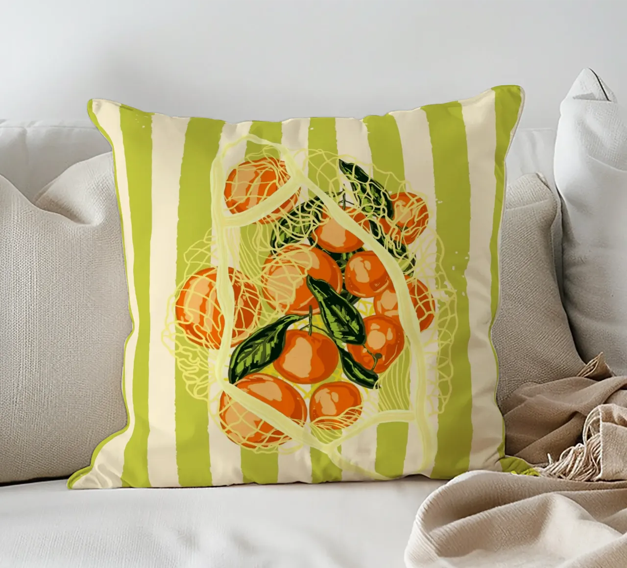 Mandarini retrò in borsa a rete cuscino da EDMPROJECT