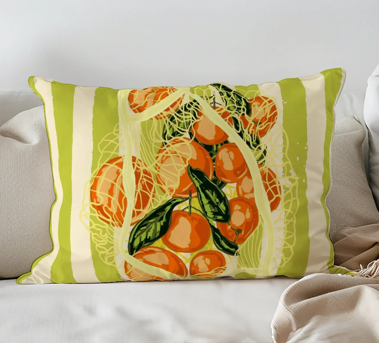 Mandarini retrò in borsa a rete cuscino da EDMPROJECT