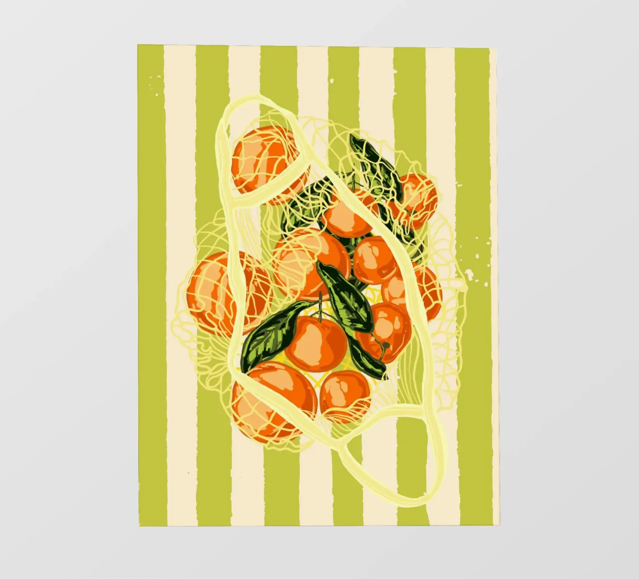 Mandarini retrò in borsa a rete telo in pvc da EDMPROJECT