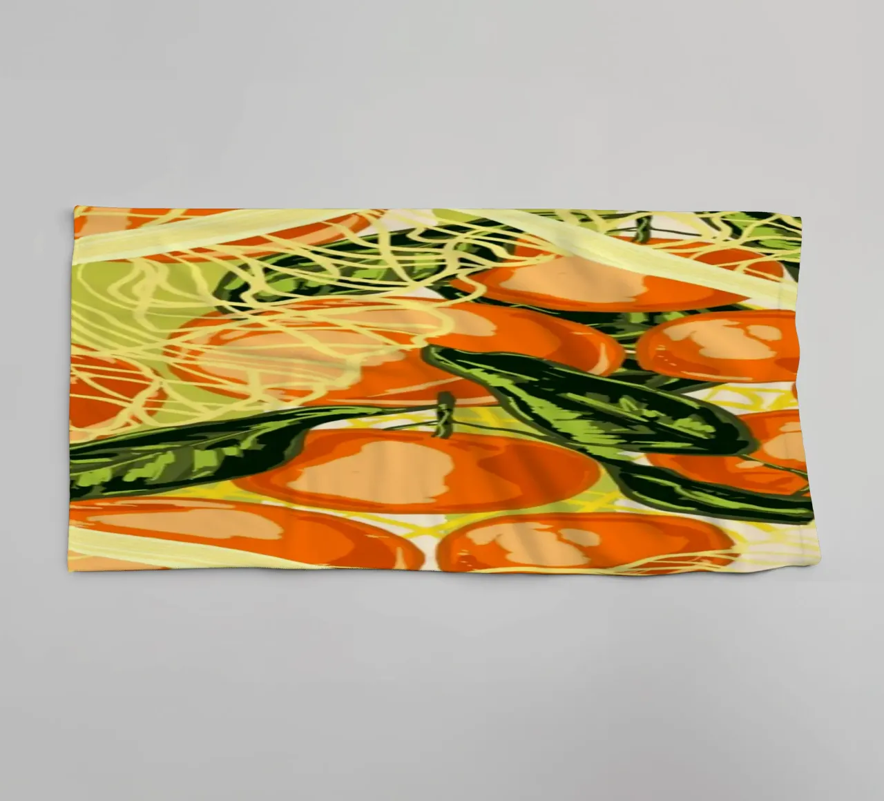 Mandarines rétro dans un sac en filet serviette de bain de EDMPROJECT
