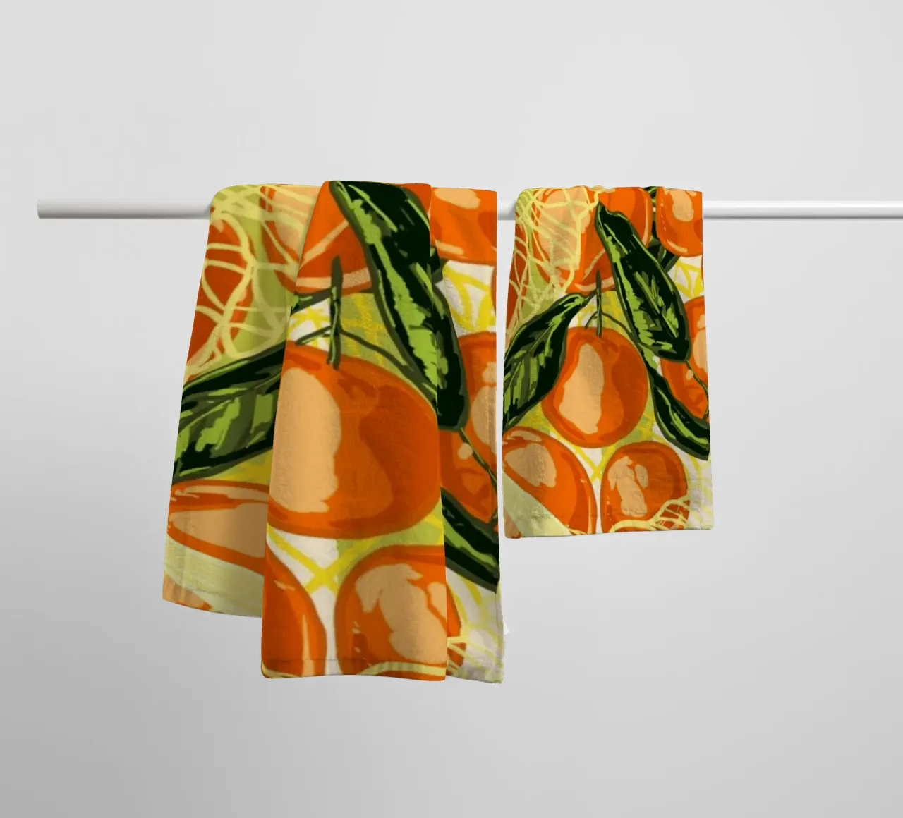 Mandarines rétro dans un sac en filet serviette de bain de EDMPROJECT