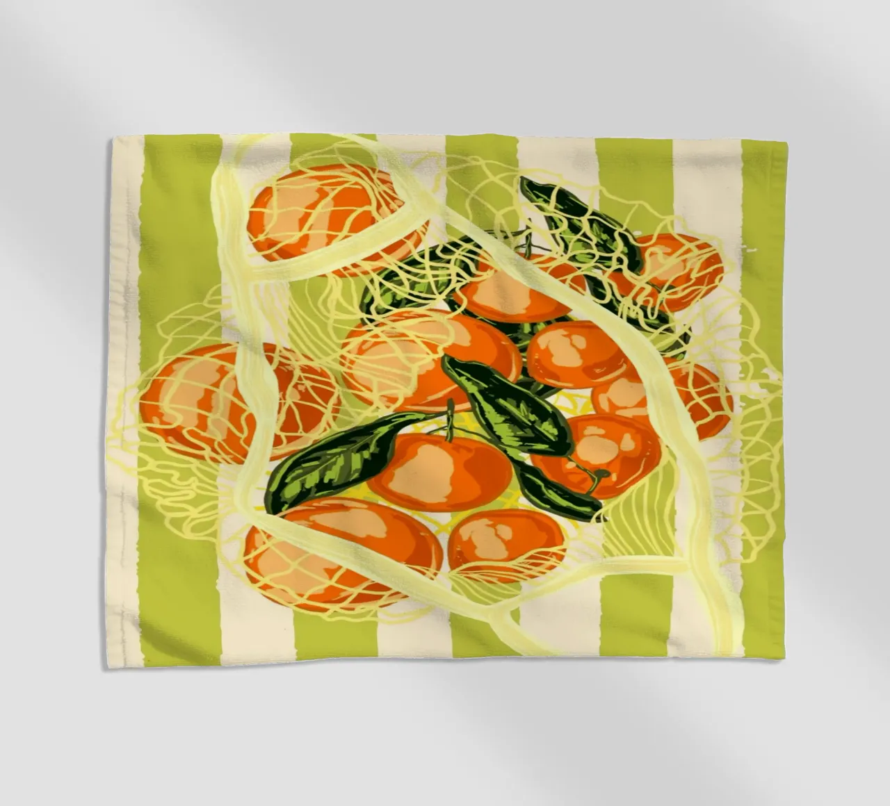 Mandarini retrò in borsa a rete telo mare da EDMPROJECT