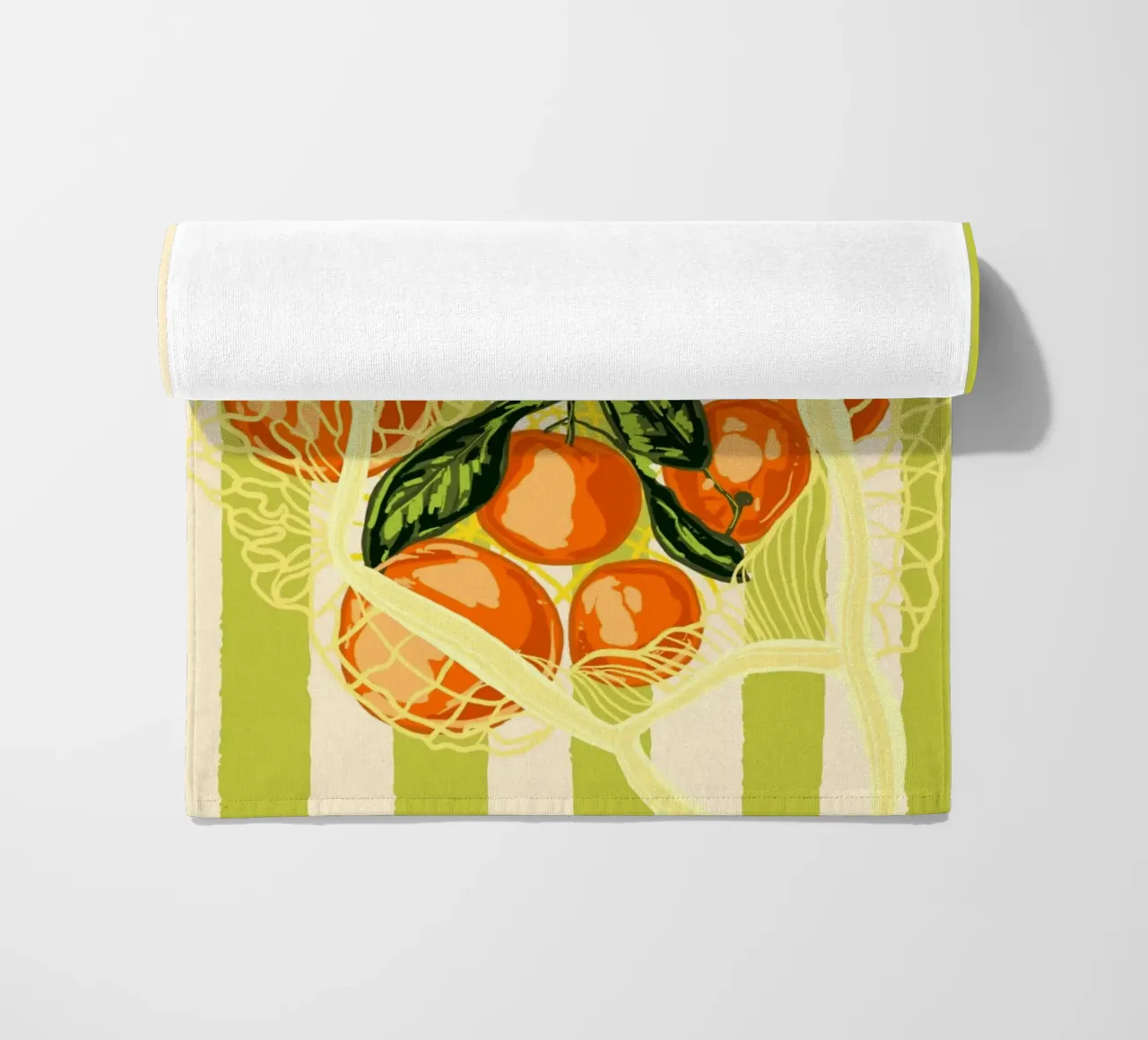 Mandarini retrò in borsa a rete telo mare da EDMPROJECT