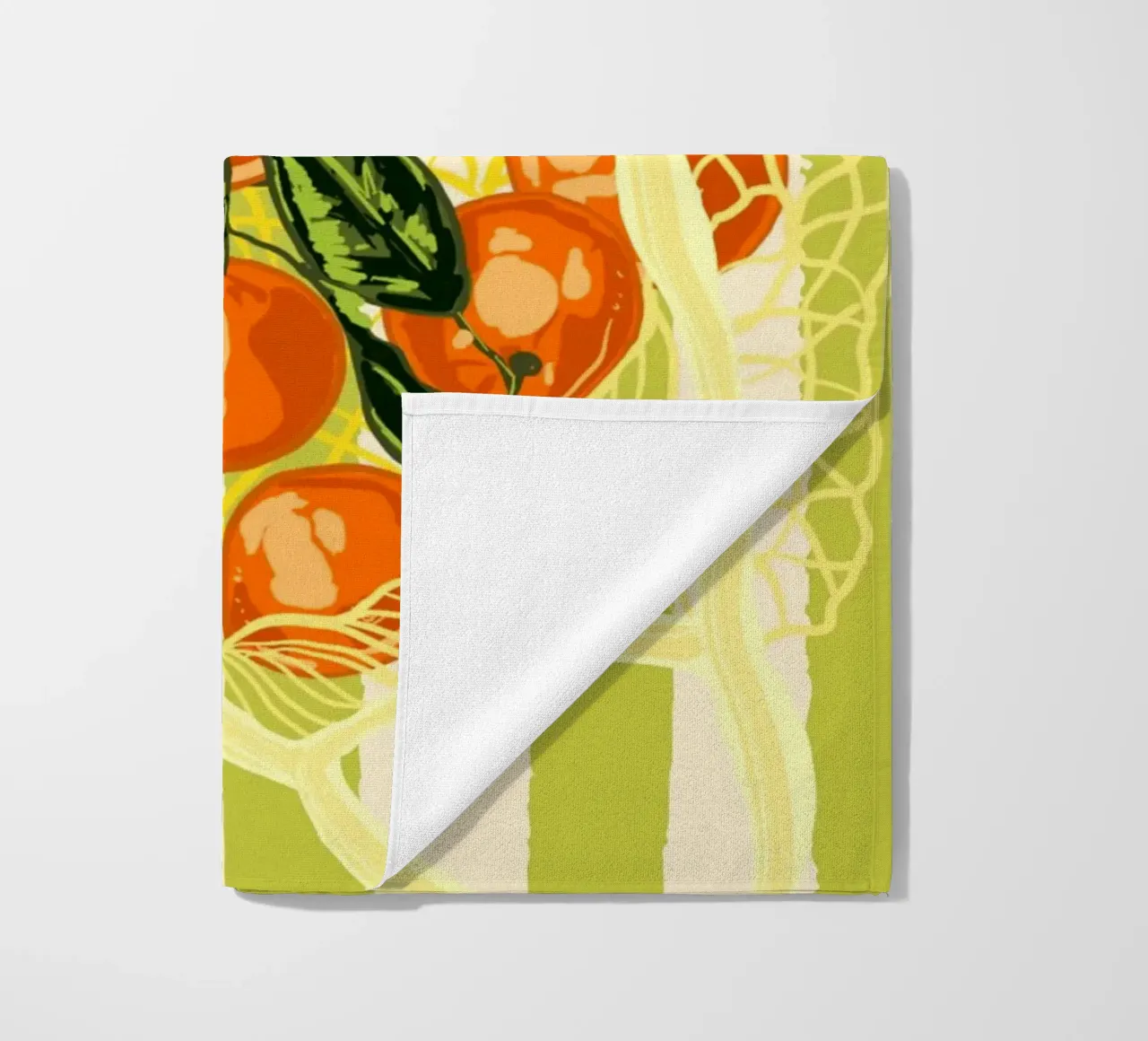 Mandarini retrò in borsa a rete telo mare da EDMPROJECT