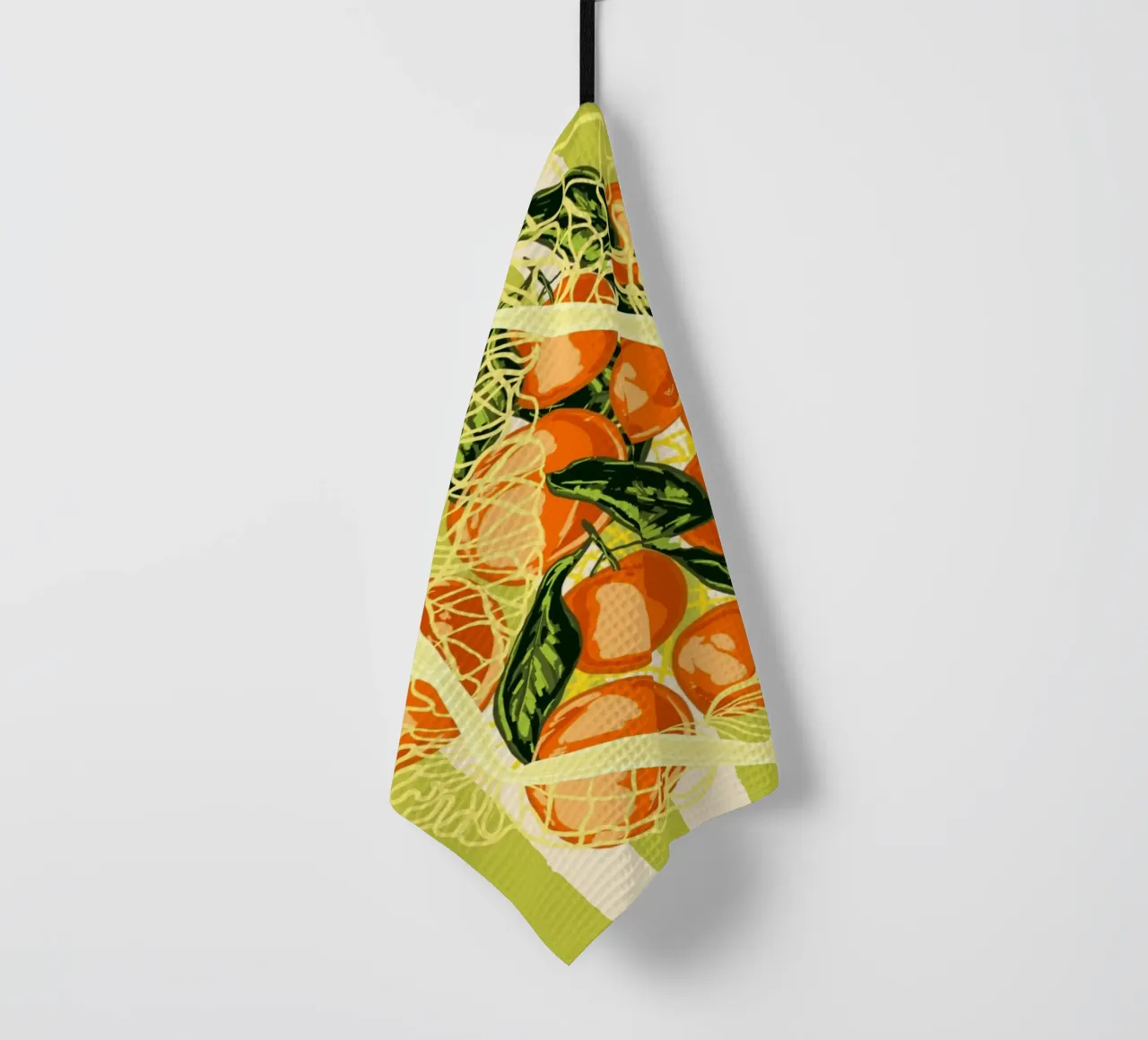 Mandarines rétro dans un sac en filet torchon de EDMPROJECT