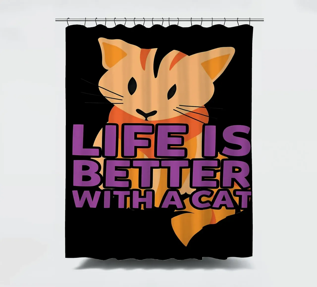 I Just Really Like Cats Ok shower curtain by Bartosz Powalka