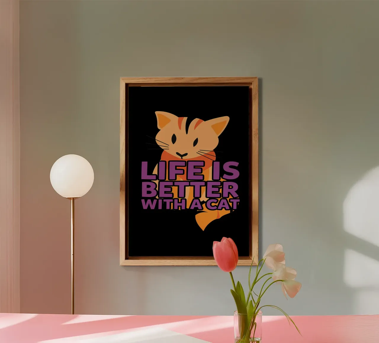 I Just Really Like Cats Ok alu-dibond by Bartosz Powalka