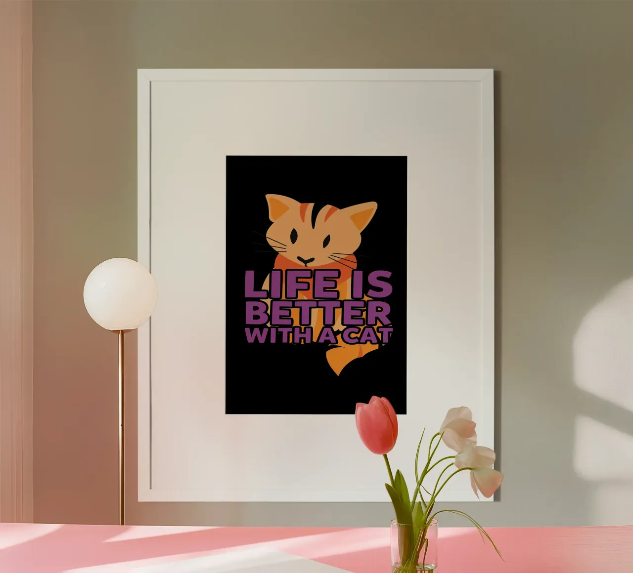 Mi piacciono molto i gatti Ok poster da Bartosz Powalka