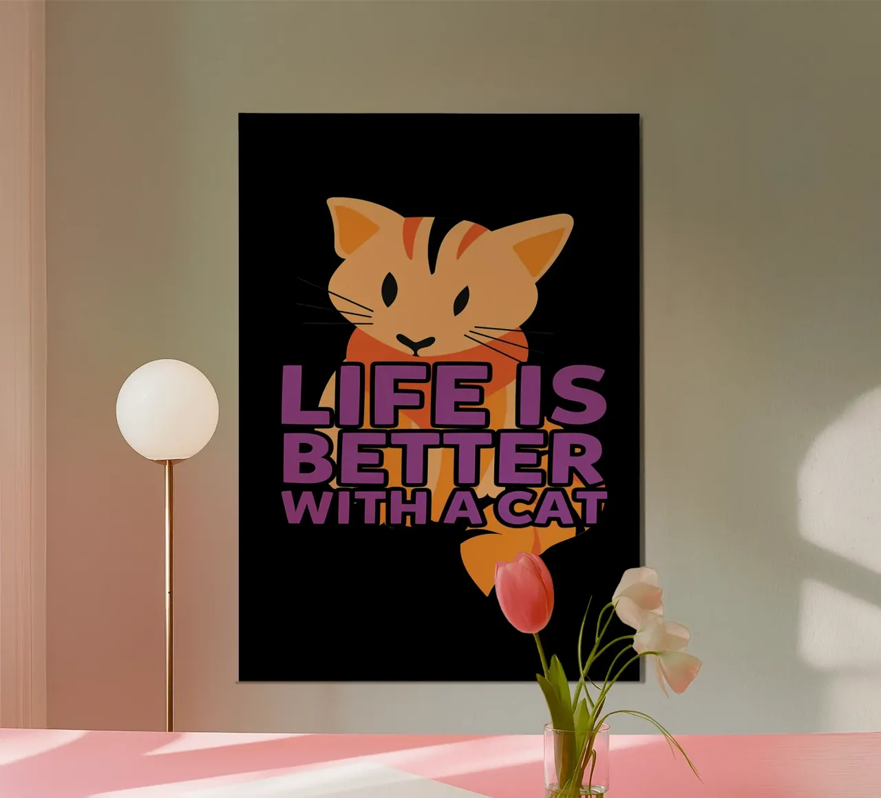 Mi piacciono molto i gatti Ok poster da Bartosz Powalka