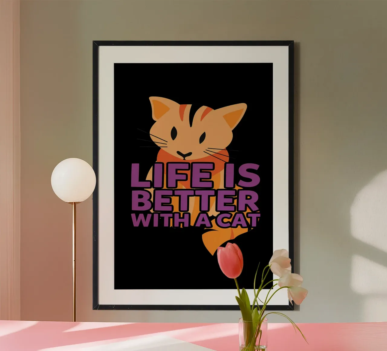 Mi piacciono molto i gatti Ok poster da Bartosz Powalka