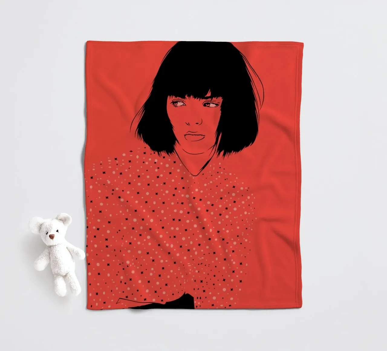 Home 04 fleece blanket by Cranio Dsgn