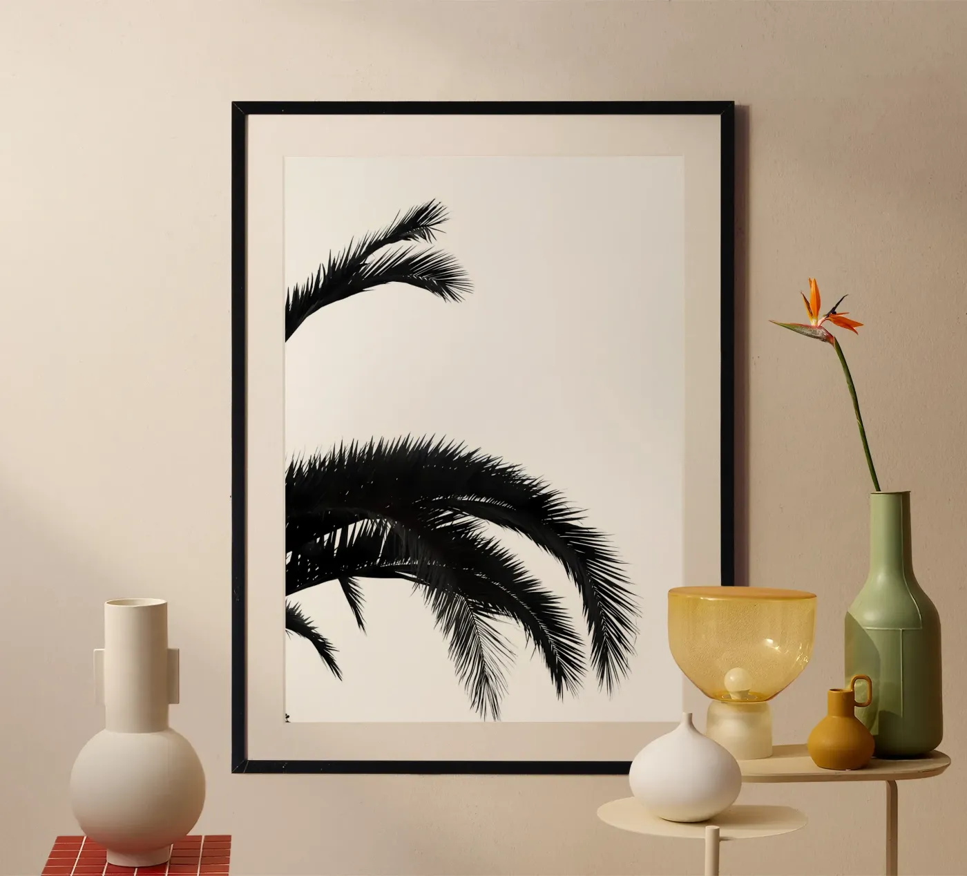 Palmleafs BW poster by Matthew Katz