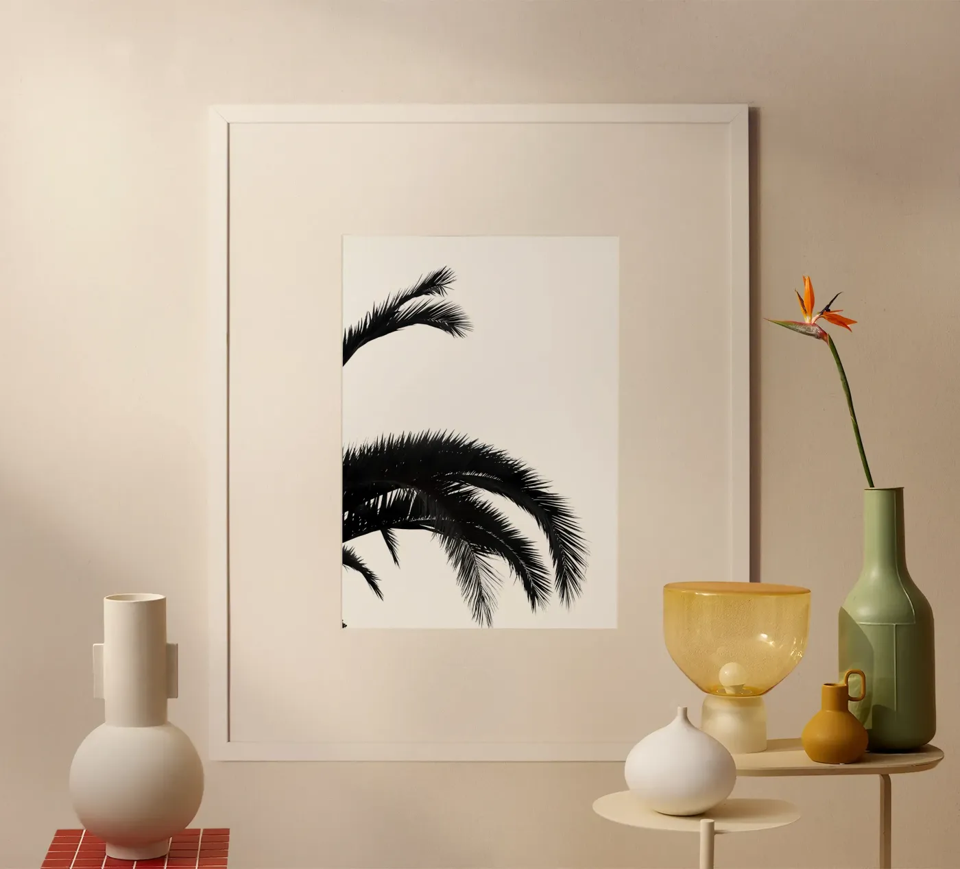 Palmleafs BW poster by Matthew Katz