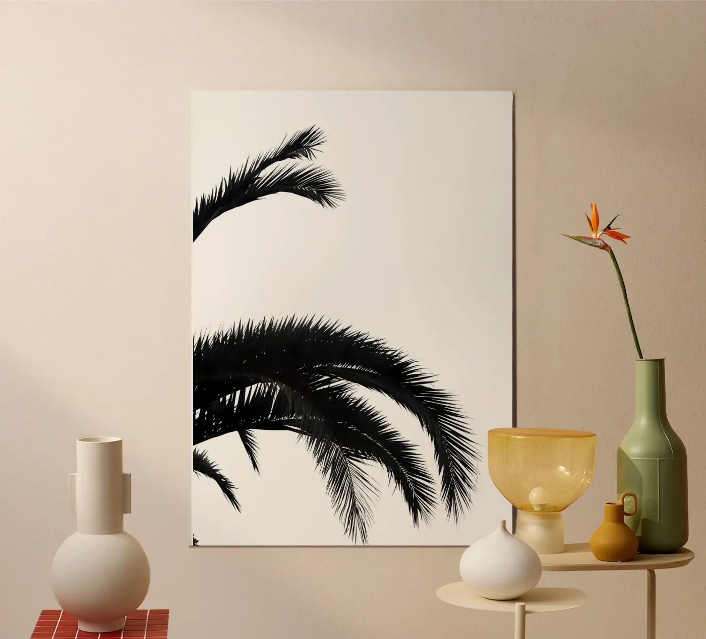 Palmleafs BW poster by Matthew Katz