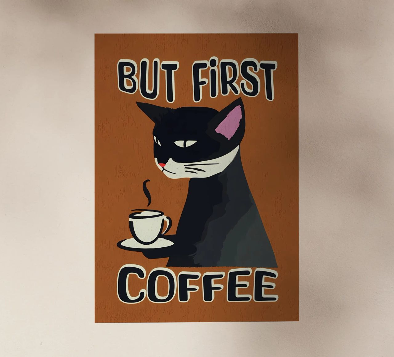 Gatto nero ma primo caffè pellicola backlit da Bartosz Powalka