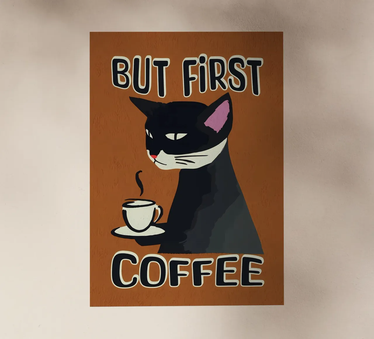 Gatto nero ma primo caffè pellicola backlit da Bartosz Powalka