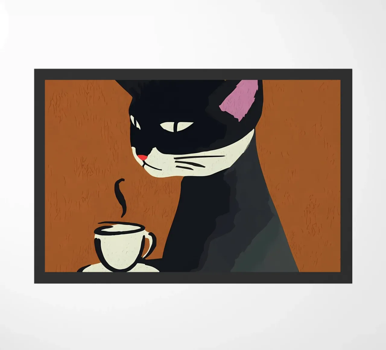 Gatto nero ma primo caffè zerbino da Bartosz Powalka
