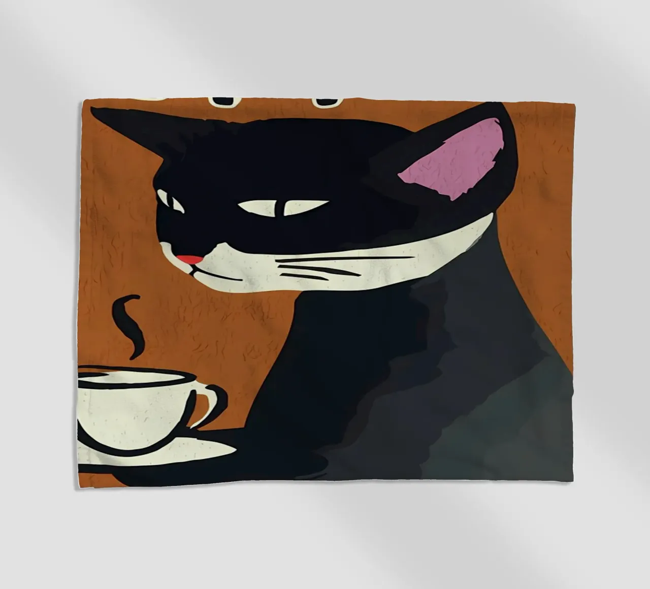 Gatto nero ma primo caffè telo mare da Bartosz Powalka