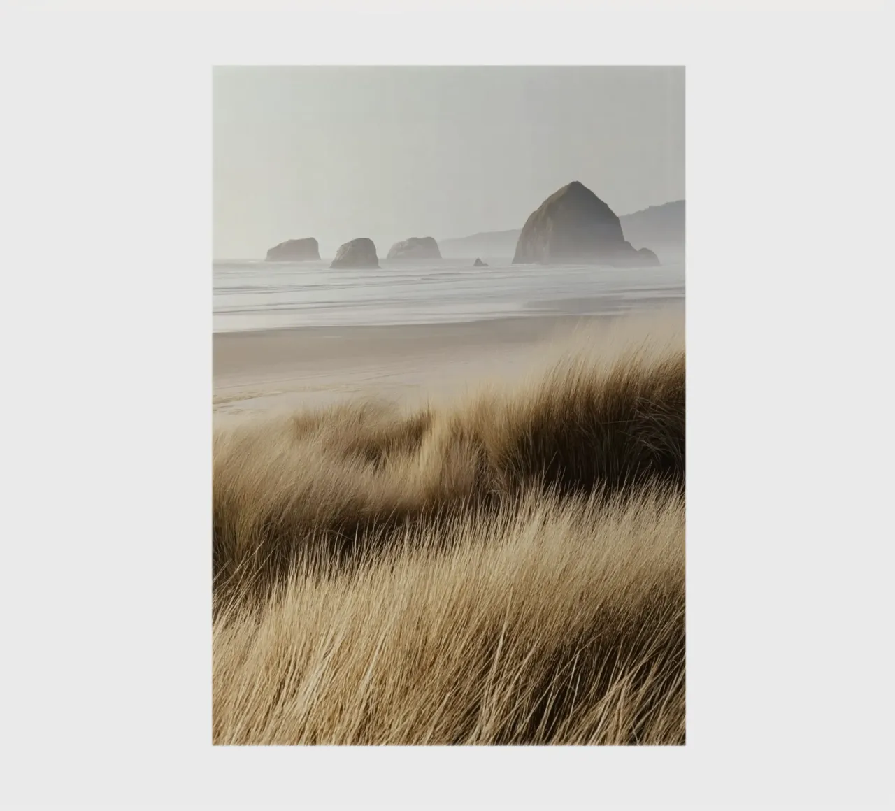 Windswept Grasses and Ocean View notebook by Indigo Tides Art