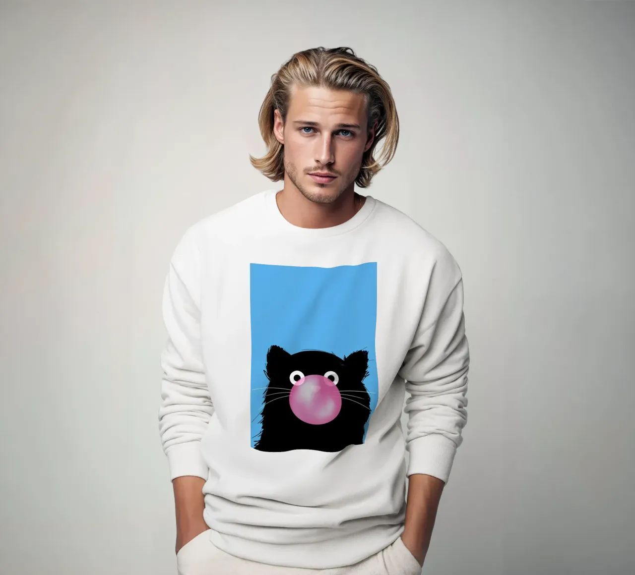 Cat Bubble felpa da Doozal