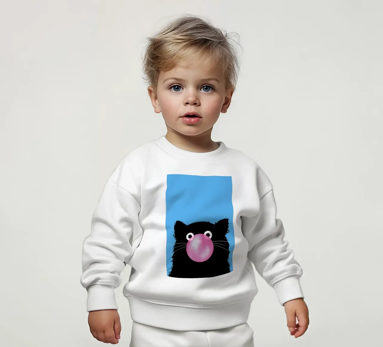 Cat Bubble felpa neonato da Doozal