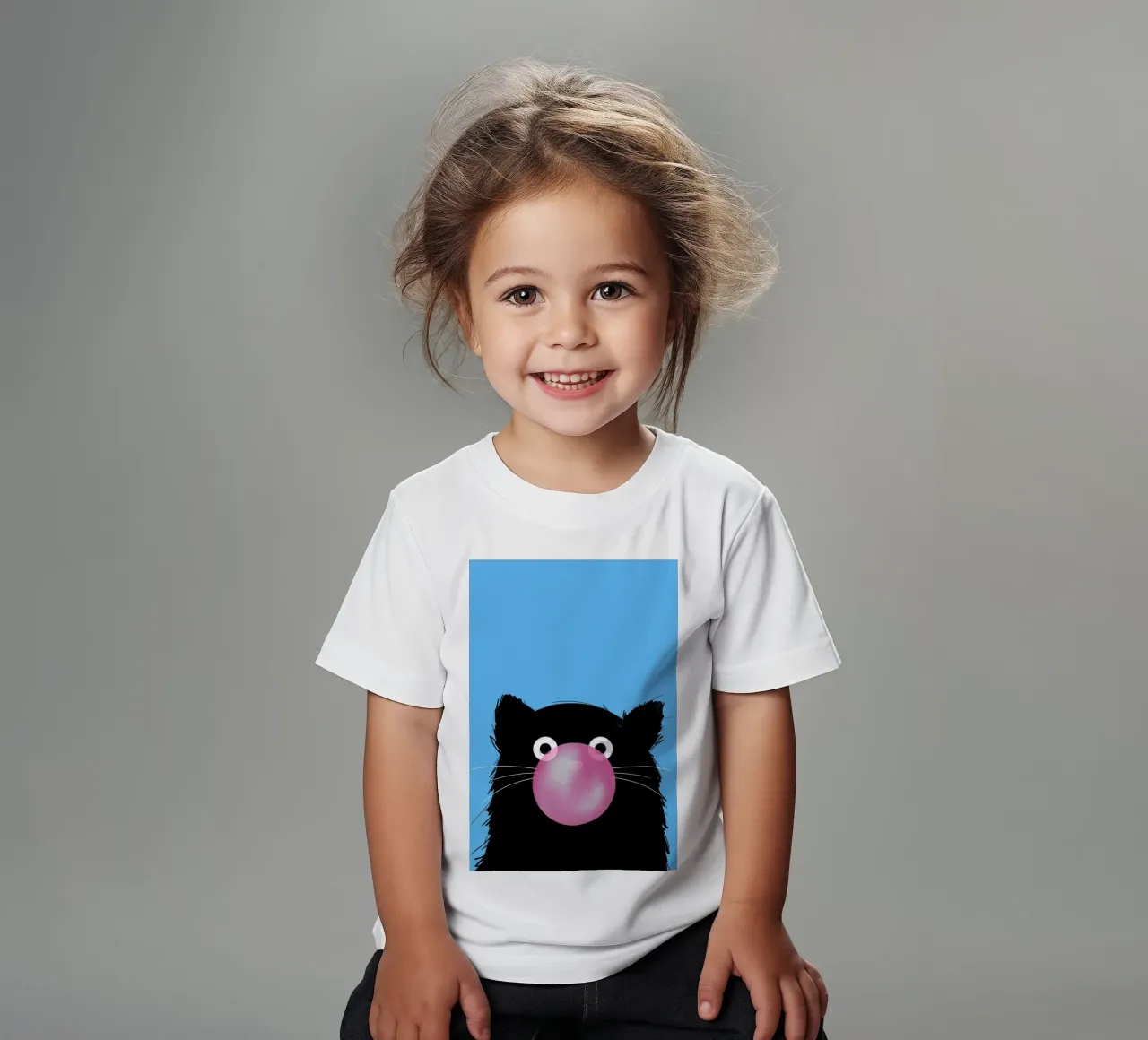 Cat Bubble kinder t-shirt van Doozal