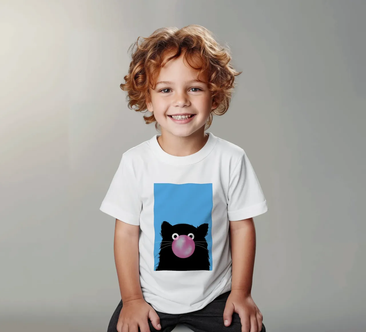Cat Bubble kinder t-shirt van Doozal