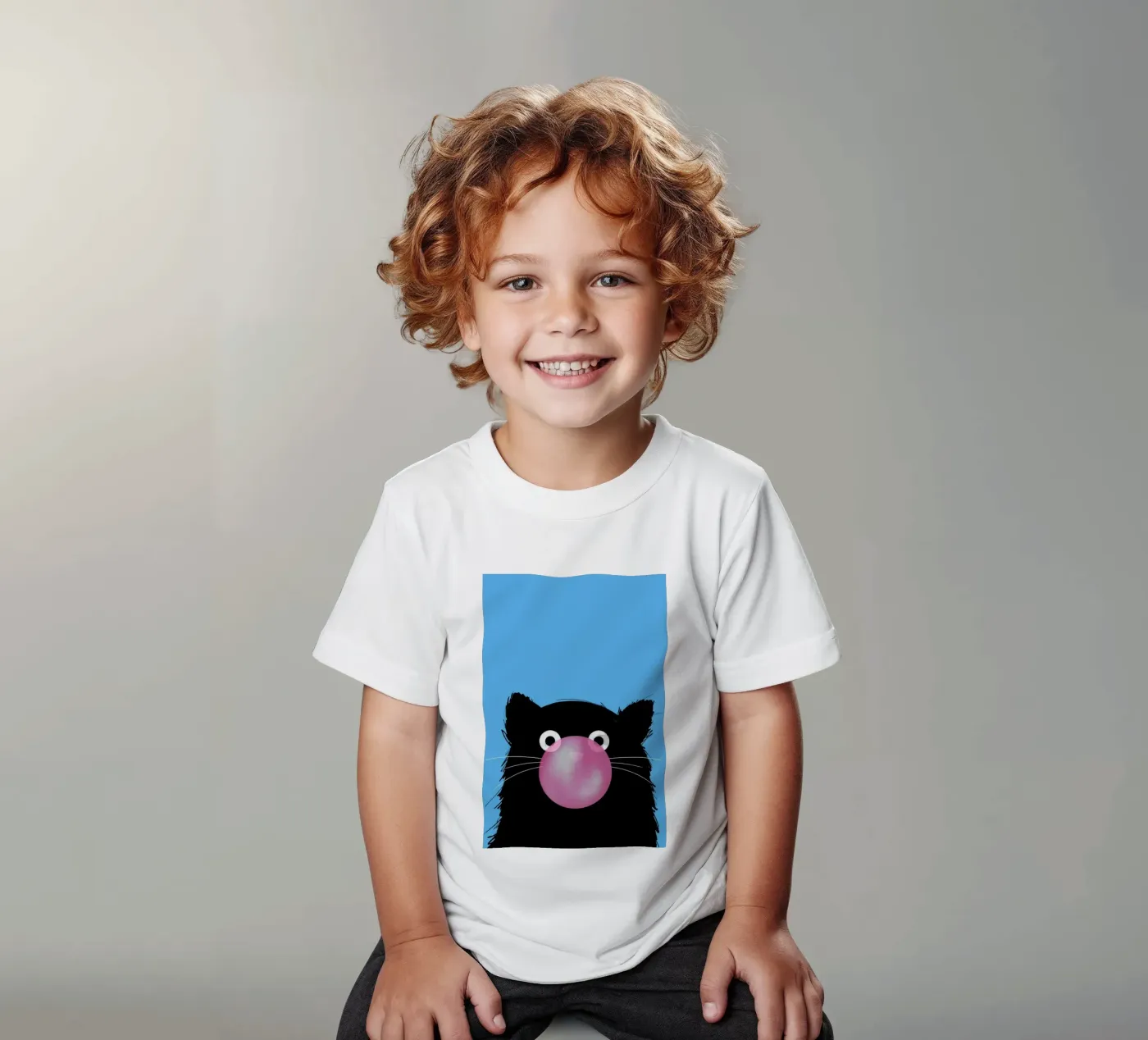 Cat Bubble t-shirt bambini da Doozal