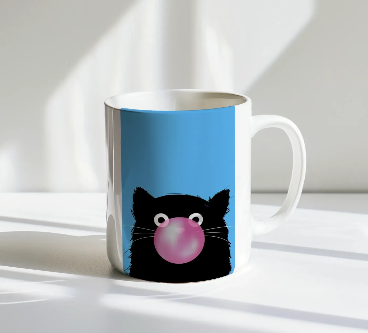 Cat Bubble ceramic mug by Doozal