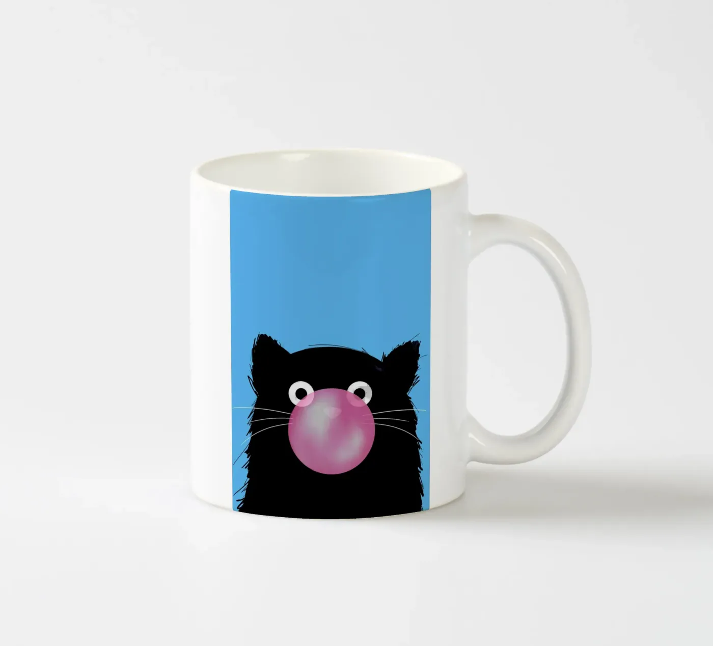 Cat Bubble ceramic mug by Doozal