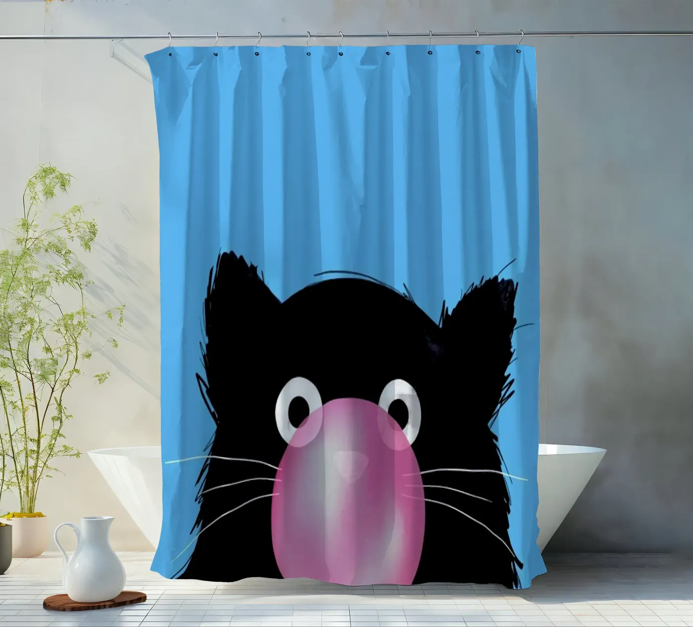 Cat Bubble Duschvorhang von Doozal