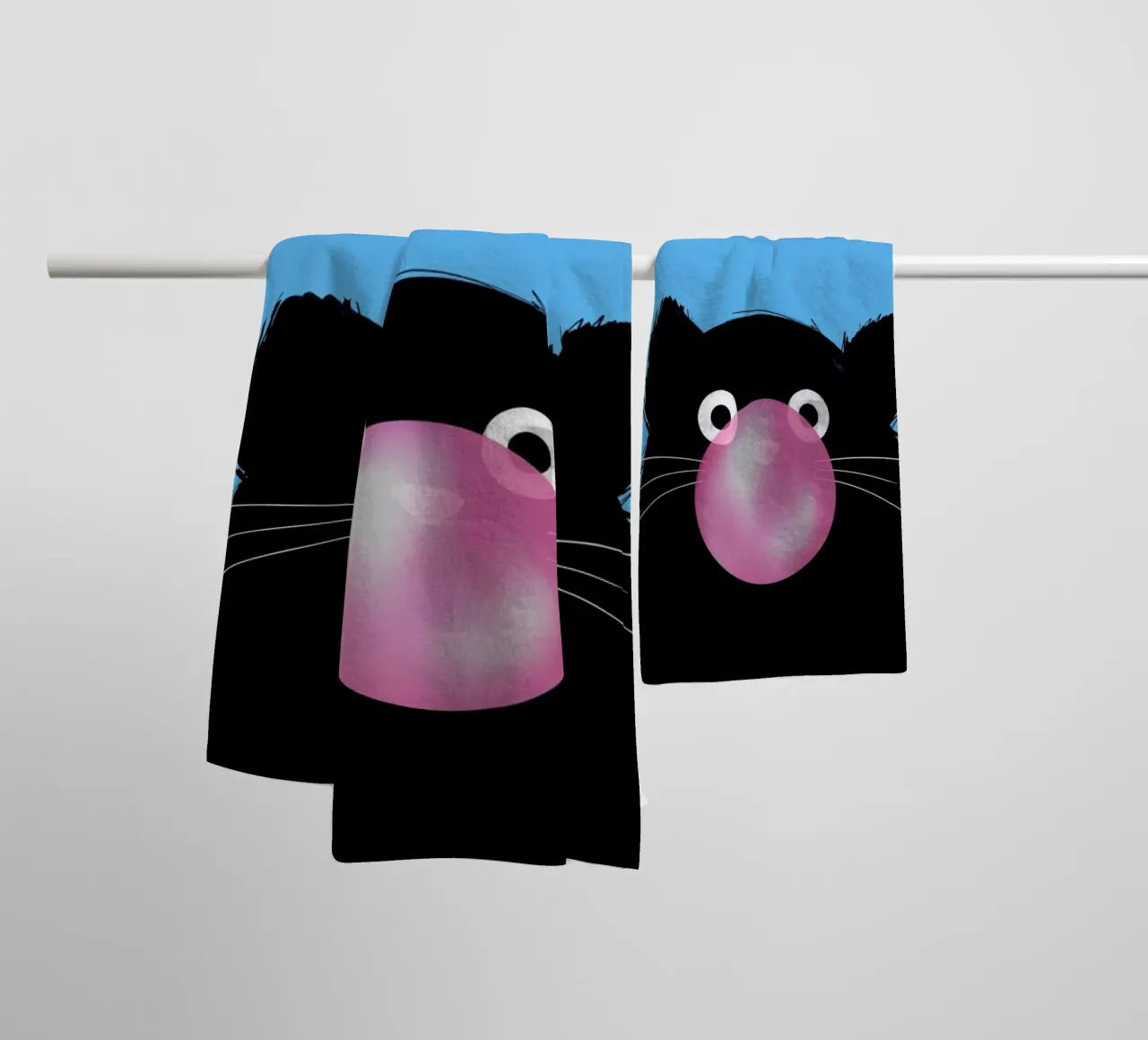 Cat Bubble towel by Doozal